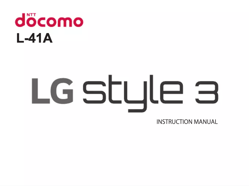 Page n°1 - Manuel utilisateur LG Style 3