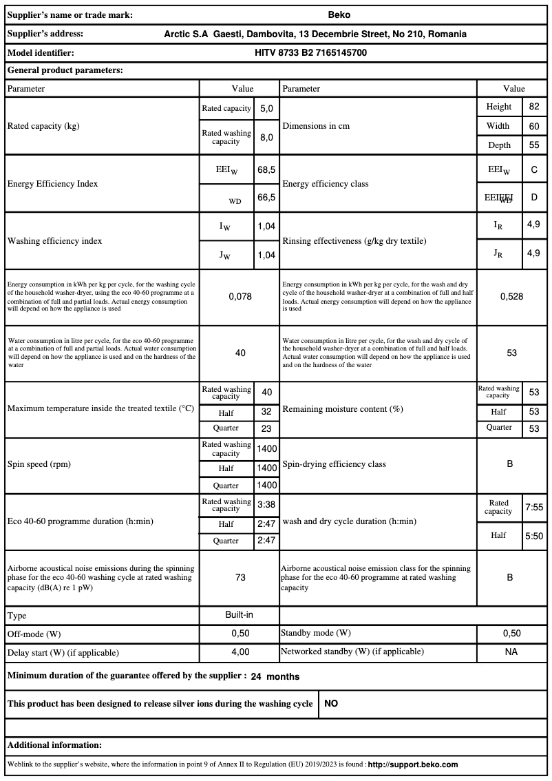 Image de la première page du manuel de l'appareil HITV 8733 B2