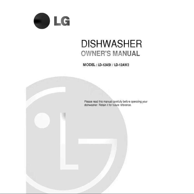Page 1 de la notice Manuel utilisateur LG LD-12AW2