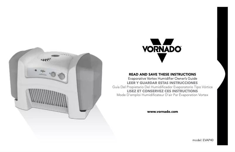 Página 1 del manual Manual de usuario Vornado EVAP40 Vortex