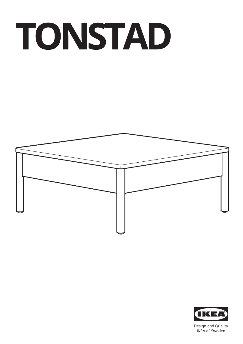 Page 1 de la notice Manuel utilisateur Ikea TONSTAD 904.915.60