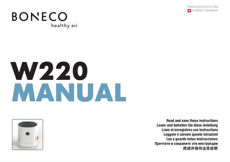 Page 1 de la notice Manuel utilisateur Boneco W220