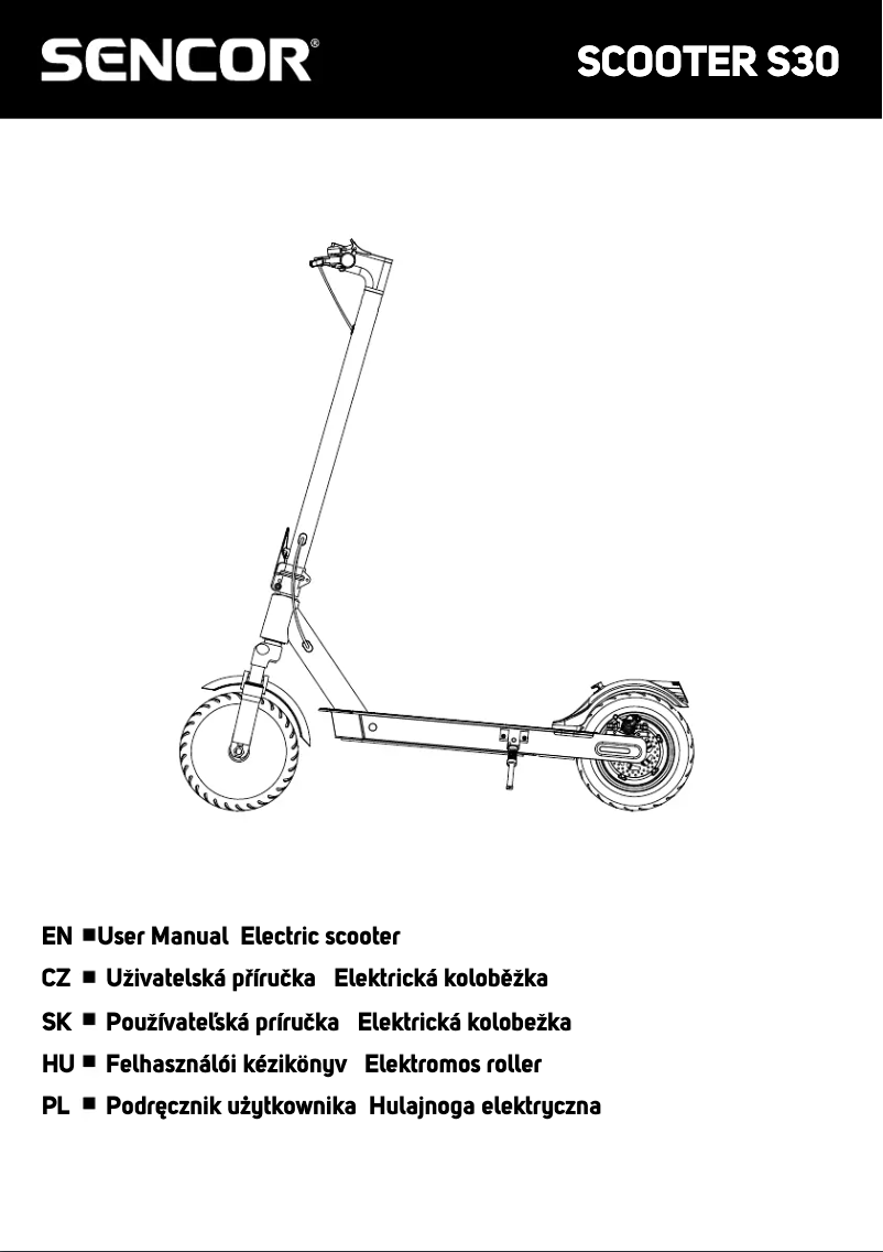 Página 1 del manual Manual de usuario Sencor SCOOTER S30