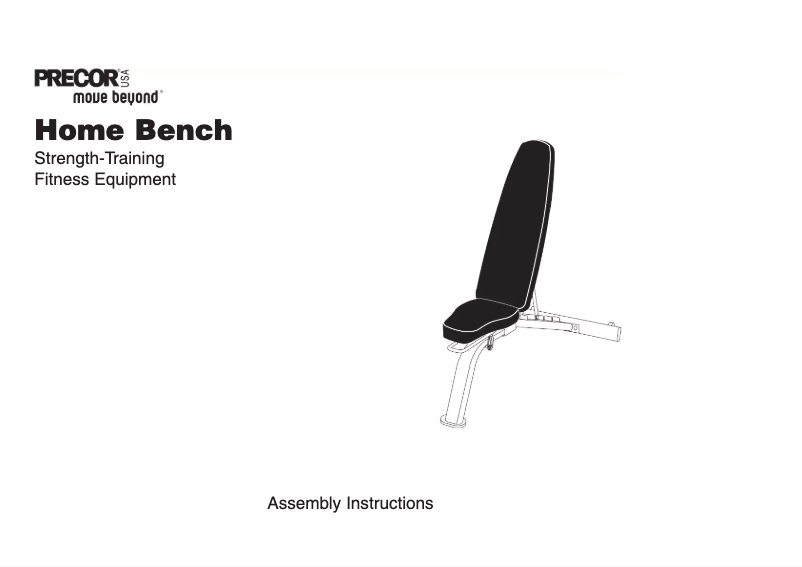 Image de la première page du manuel de l'appareil Home Bench