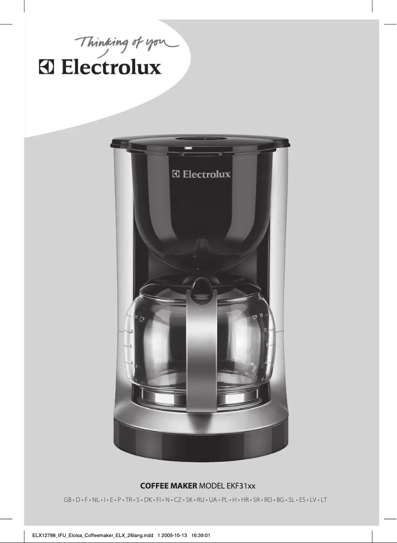 Page 1 de la notice Manuel utilisateur Electrolux EKF3100 Eloisa