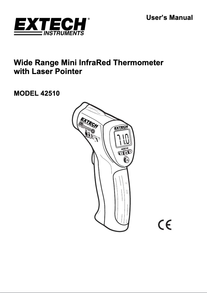 Page 1 de la notice Manuel utilisateur Extech 42510