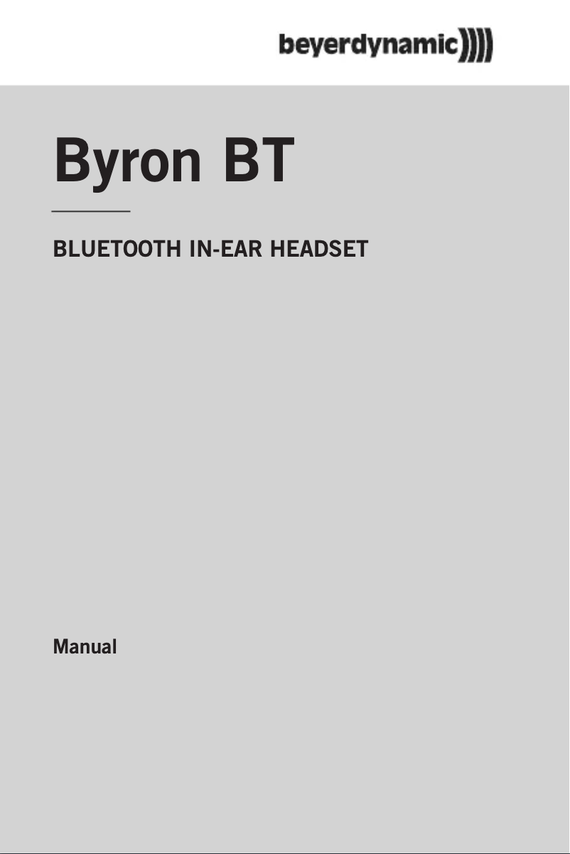 Image de la première page du manuel de l'appareil Byron BT