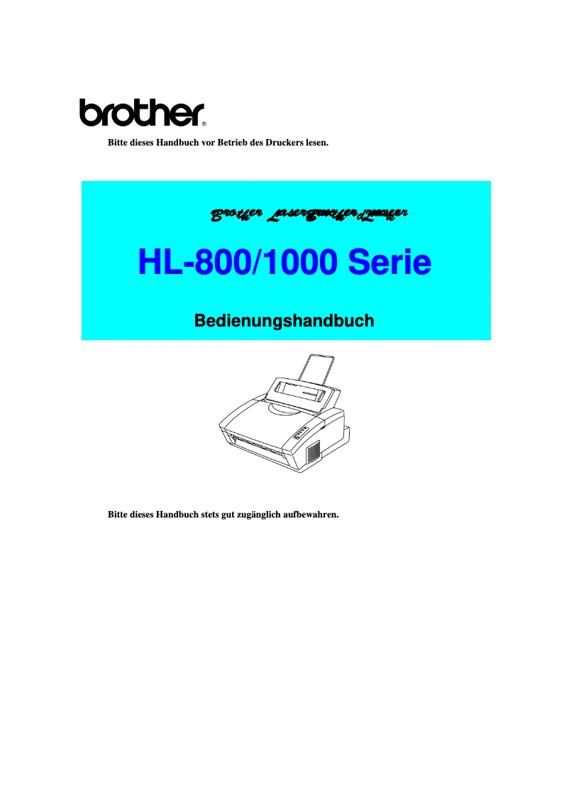 Page 1 de la notice Manuel utilisateur Brother HL-1040