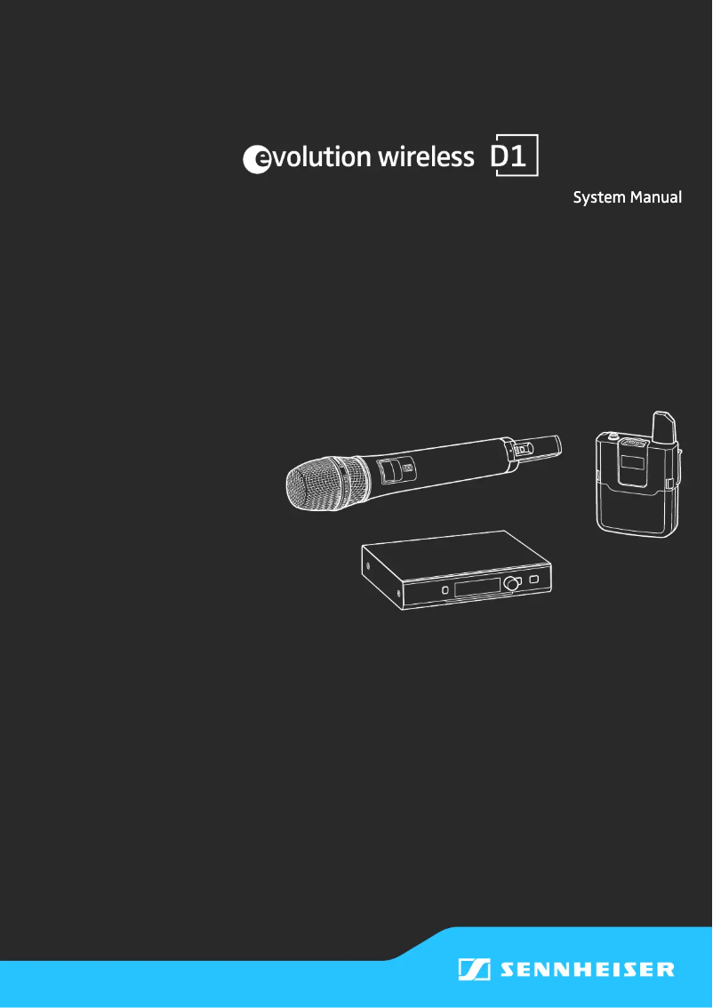 Page 1 de la notice Mode d'emploi Sennheiser Evolution wireless D1
