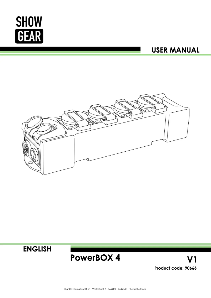 Page 1 de la notice Manuel utilisateur Showtec PowerBOX 4