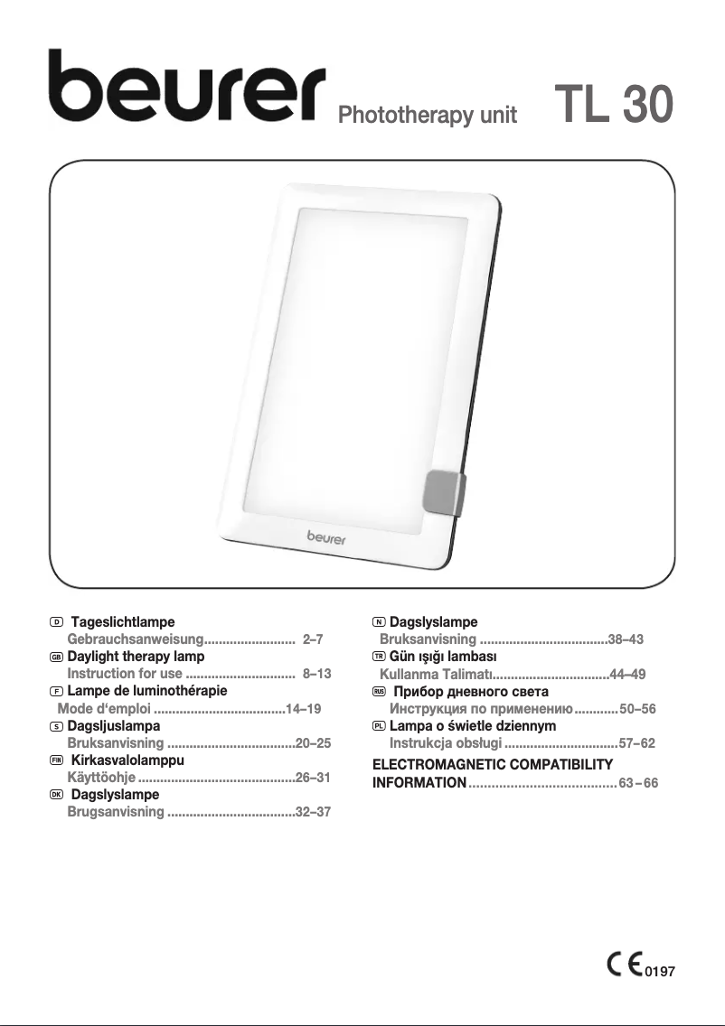 Image de la première page du manuel de l'appareil TL 30