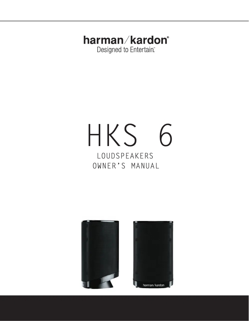 Page n°1 - Manuel utilisateur Harman Kardon HKS 6