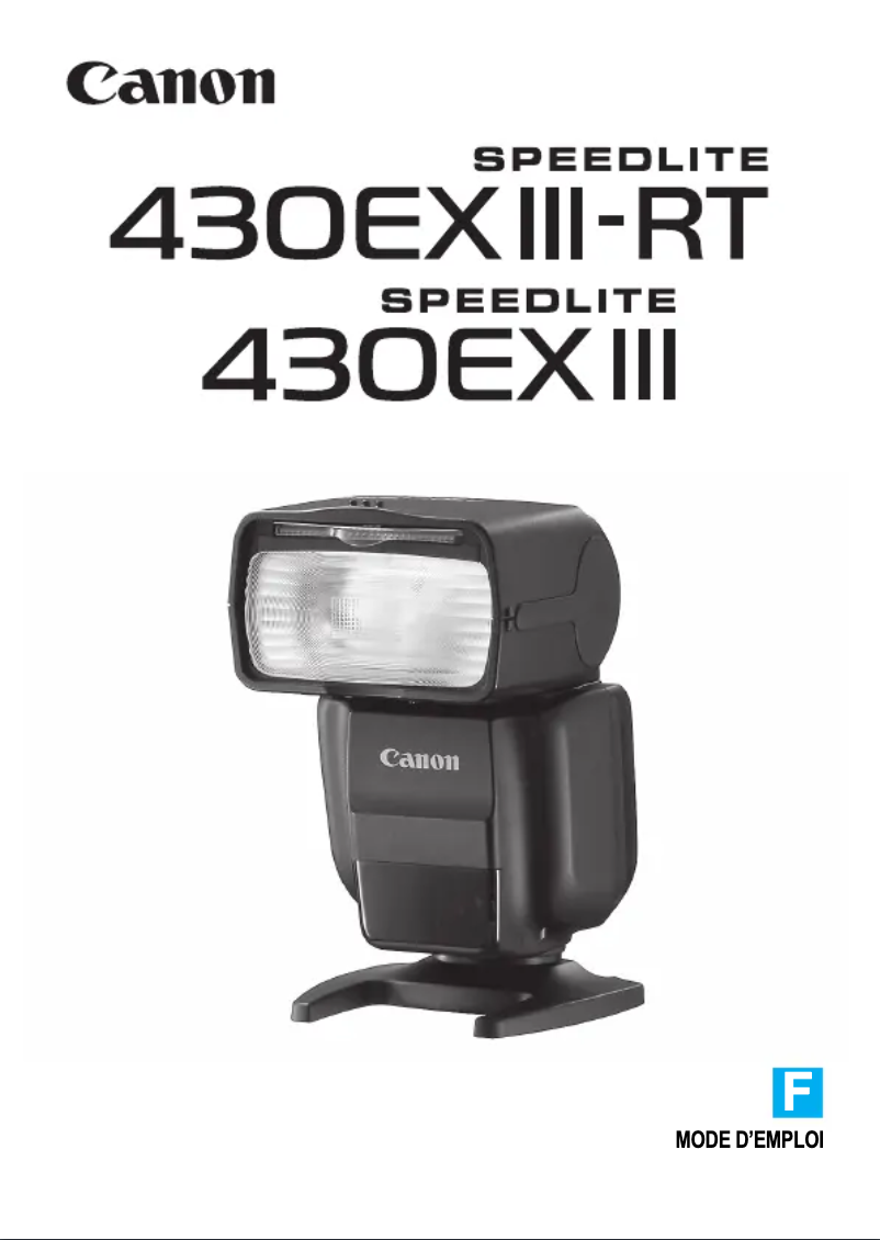 Page n°1 - Manuel utilisateur Canon Speedlite 430EX III-RT