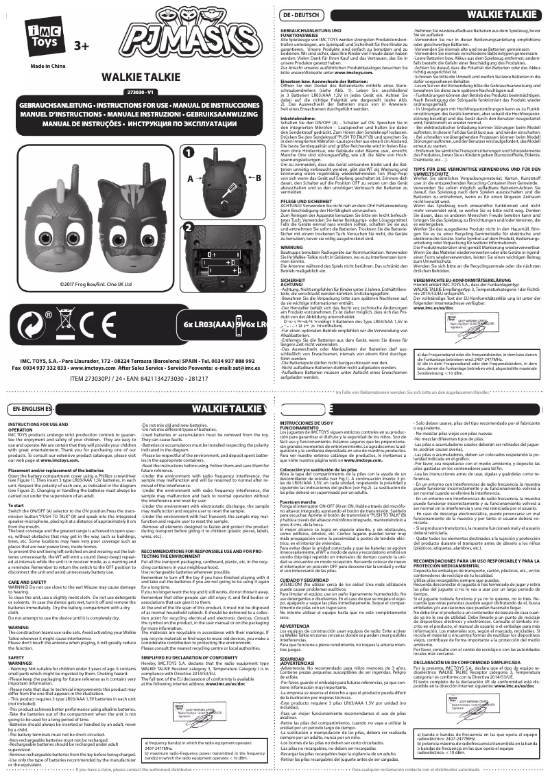 Image de la première page du manuel de l'appareil 273030