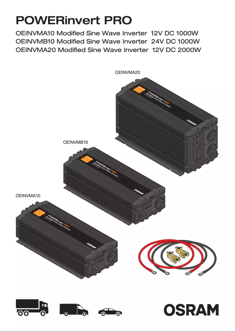 Image de la première page du manuel de l'appareil Modified Sine Wave 12V DC 1000W
