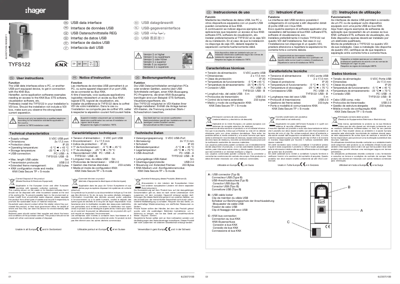 Image de la première page du manuel de l'appareil TYFS122
