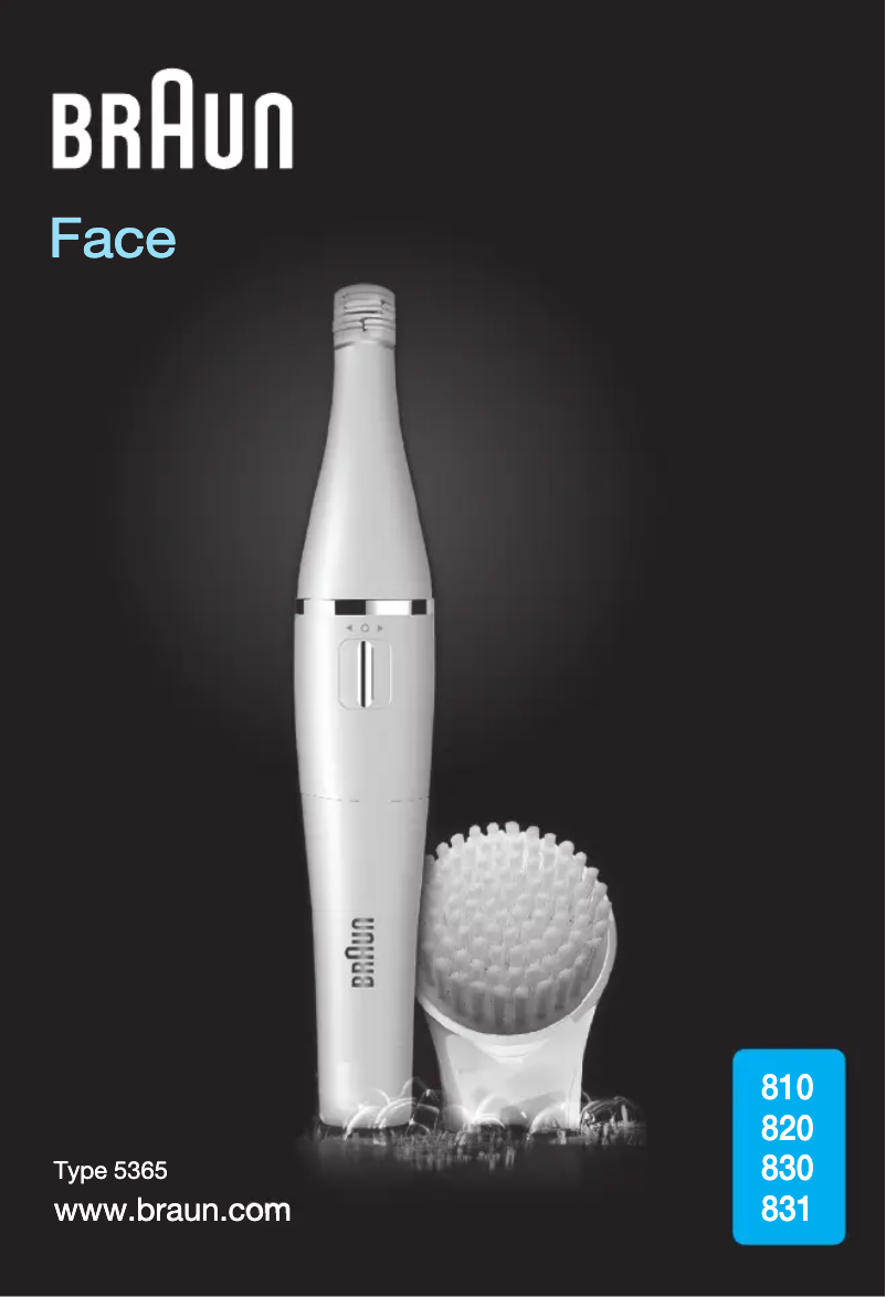 Page 1 de la notice Manuel utilisateur Braun 810 Face