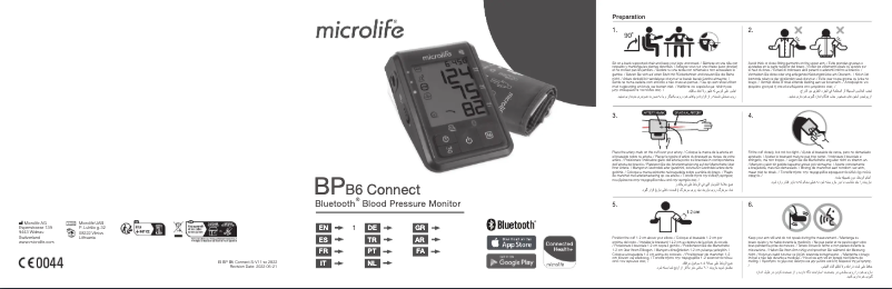 Page n°1 - Manuel utilisateur Microlife BP B6 Connect