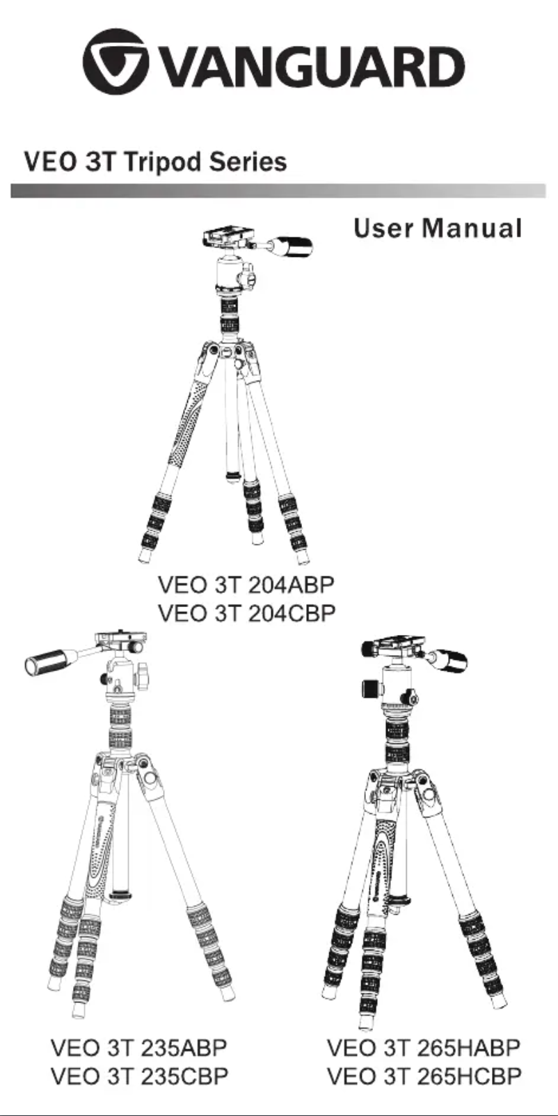 Página 1 del manual Manual de usuario Vanguard VEO 3T 235AP