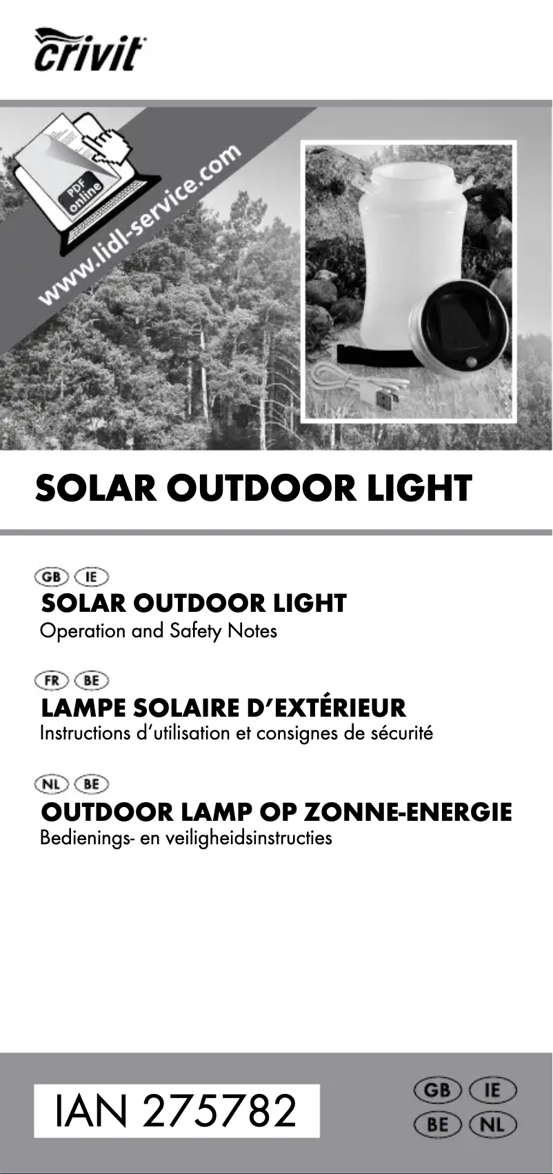 Página 1 del manual Manual de usuario Crivit IAN 275782