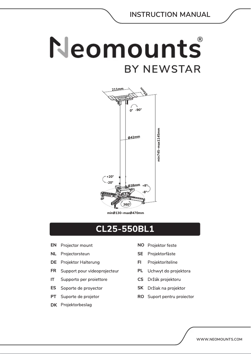 Image de la première page du manuel de l'appareil CL25-550BL1