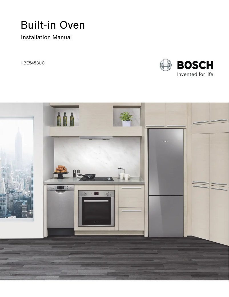 Página 1 del manual Guía de instalación Bosch HBE5453UC