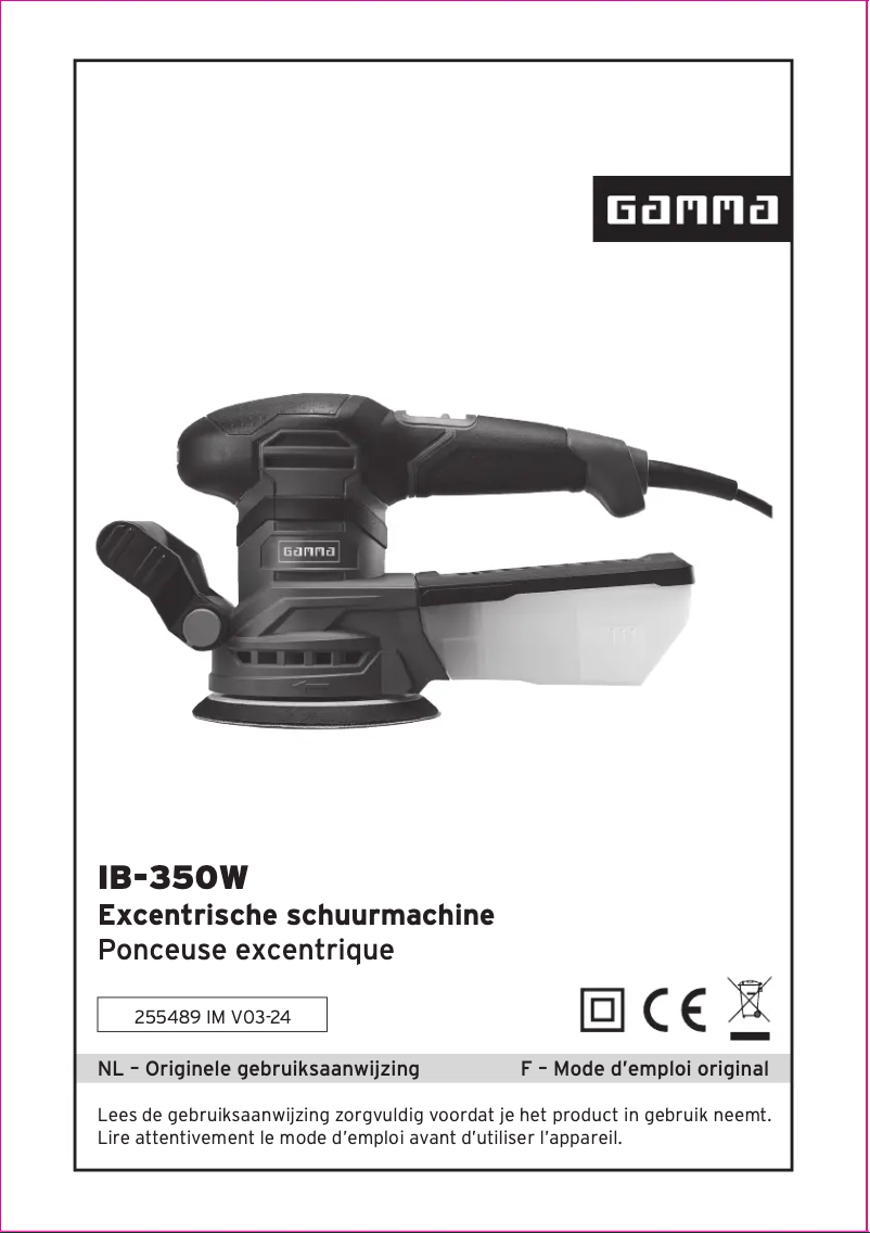 Page n°1 - Manuel utilisateur Gamma IB-350W
