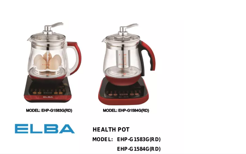 Image de la première page du manuel de l'appareil EHP-G1584G(RD)