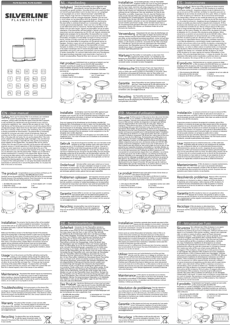 Page 1 de la notice Manuel utilisateur Silverline SLV400
