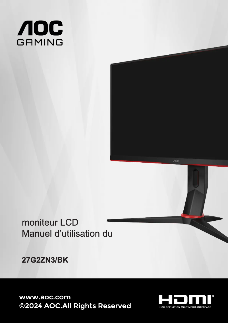 Image de la première page du manuel de l'appareil 27G2ZN3