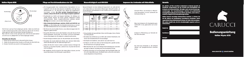 Page n°1 - Manuel utilisateur Carucci Miyota 82S0