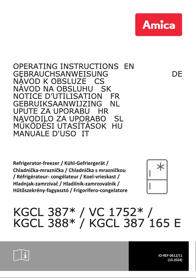 Page 1 de la notice Manuel utilisateur Amica KGCL 387 150 E