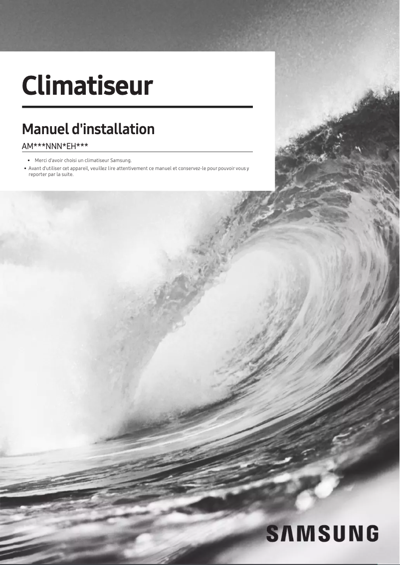 Page 1 de la notice Guide d'installation Samsung AM045NNNDEH