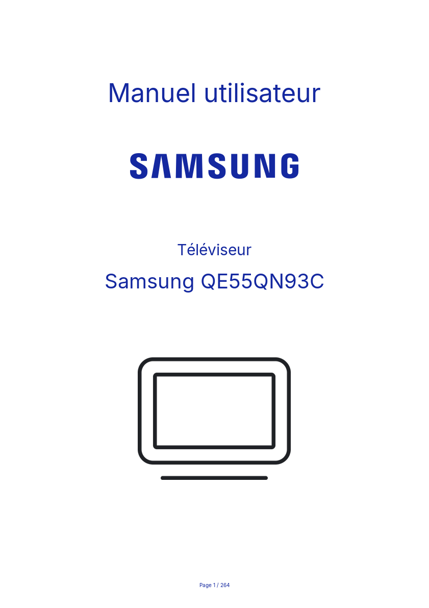 Page n°1 - Manuel utilisateur Samsung QE55QN93C