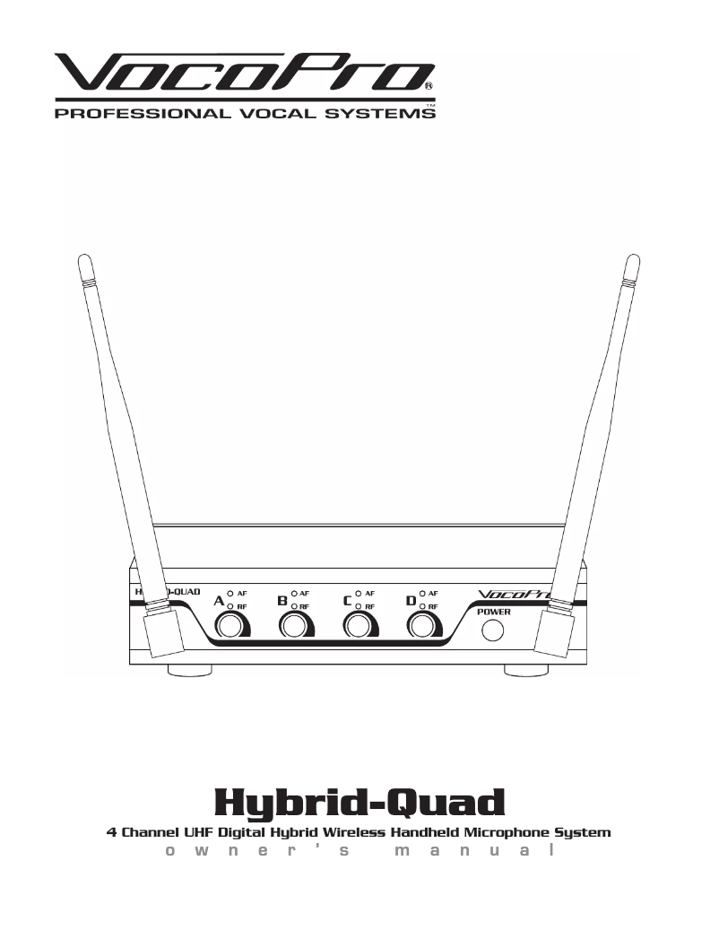 Página 1 del manual Manual de usuario Vocopro Hybrid-Quad