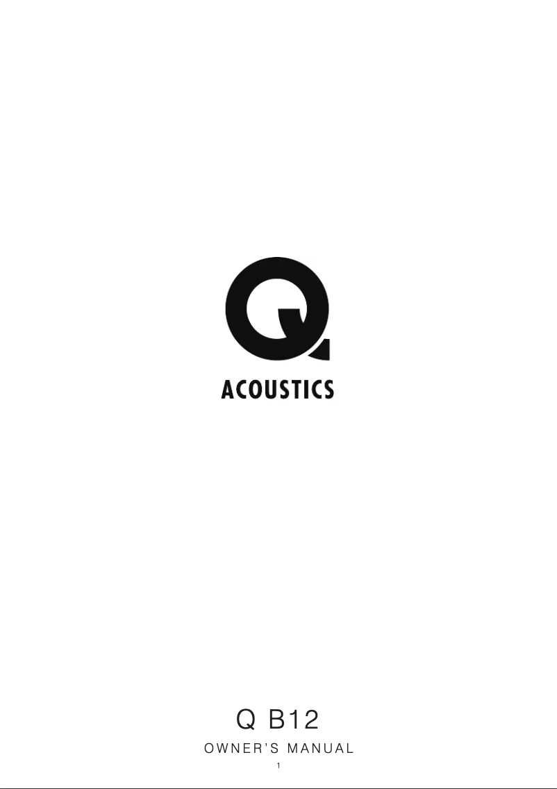 Page n°1 - Manuel utilisateur Q Acoustics QB 12