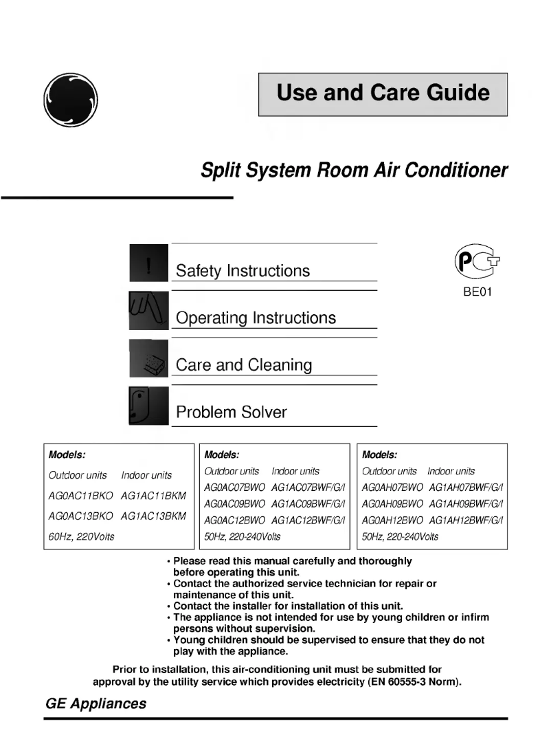 Page 1 de la notice Manuel utilisateur LG LS-B0760HE