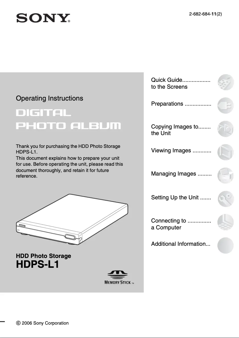 Página 1 del manual Manual de usuario Sony HDPS-L1