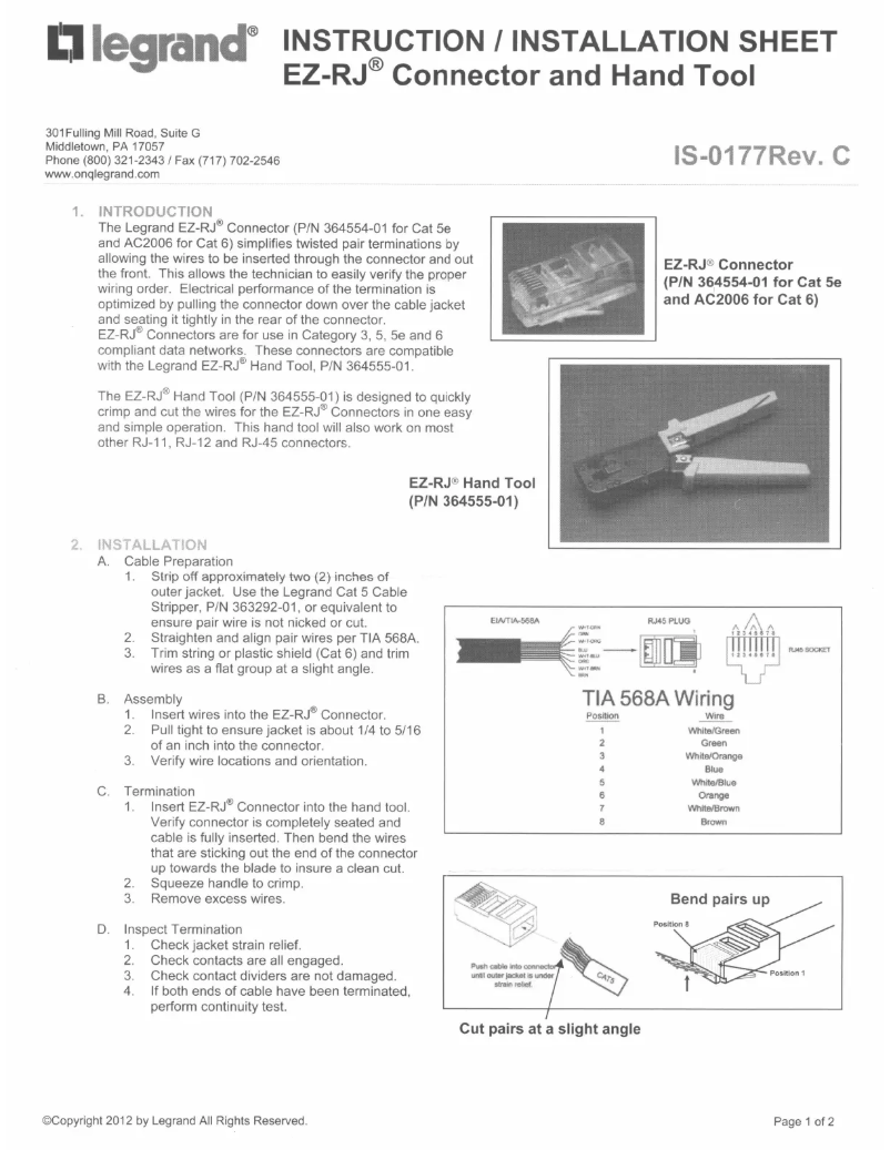 Página 1 del manual Manual de usuario On-Q EZ-RJ45