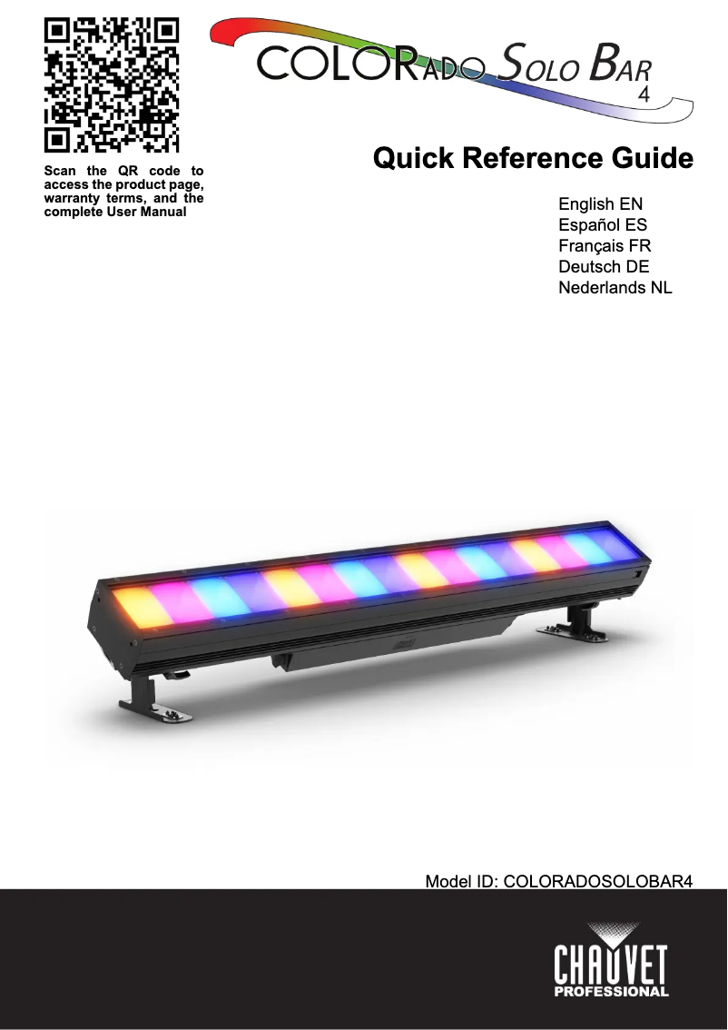 Page 1 de la notice Manuel utilisateur Chauvet COLORado Solo Bar 4