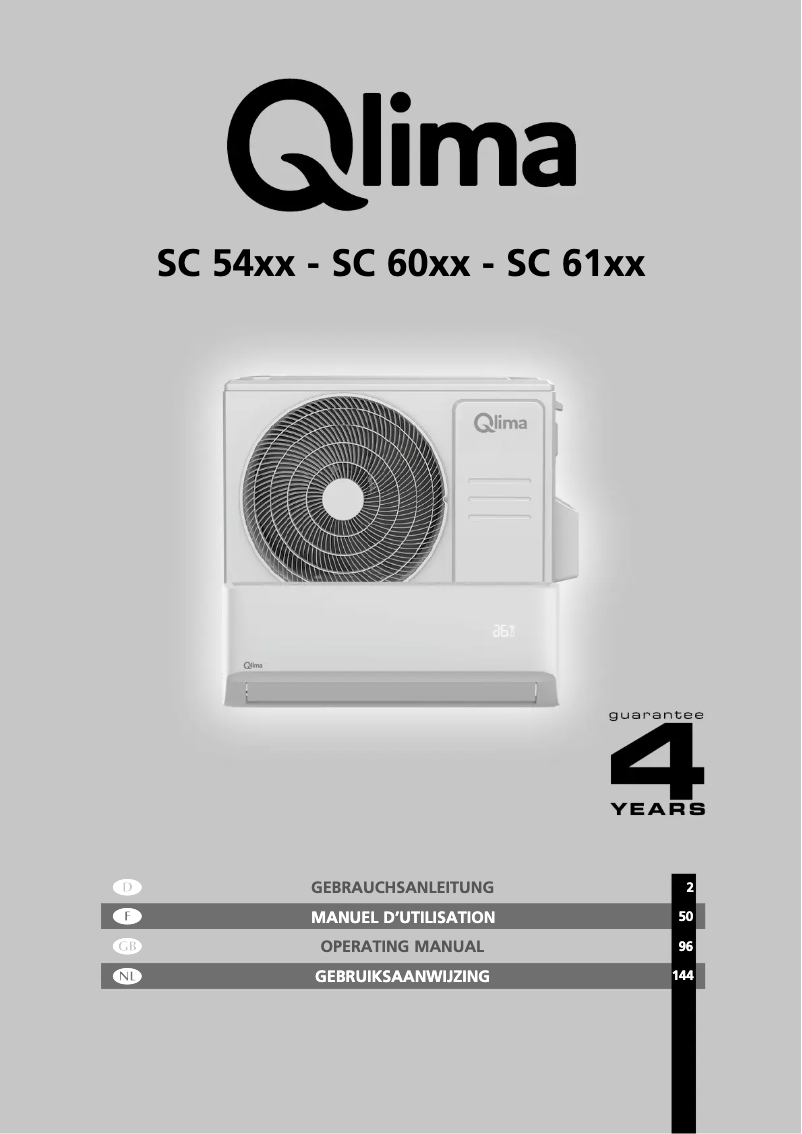 Page 1 de la notice Manuel utilisateur Qlima SC6035