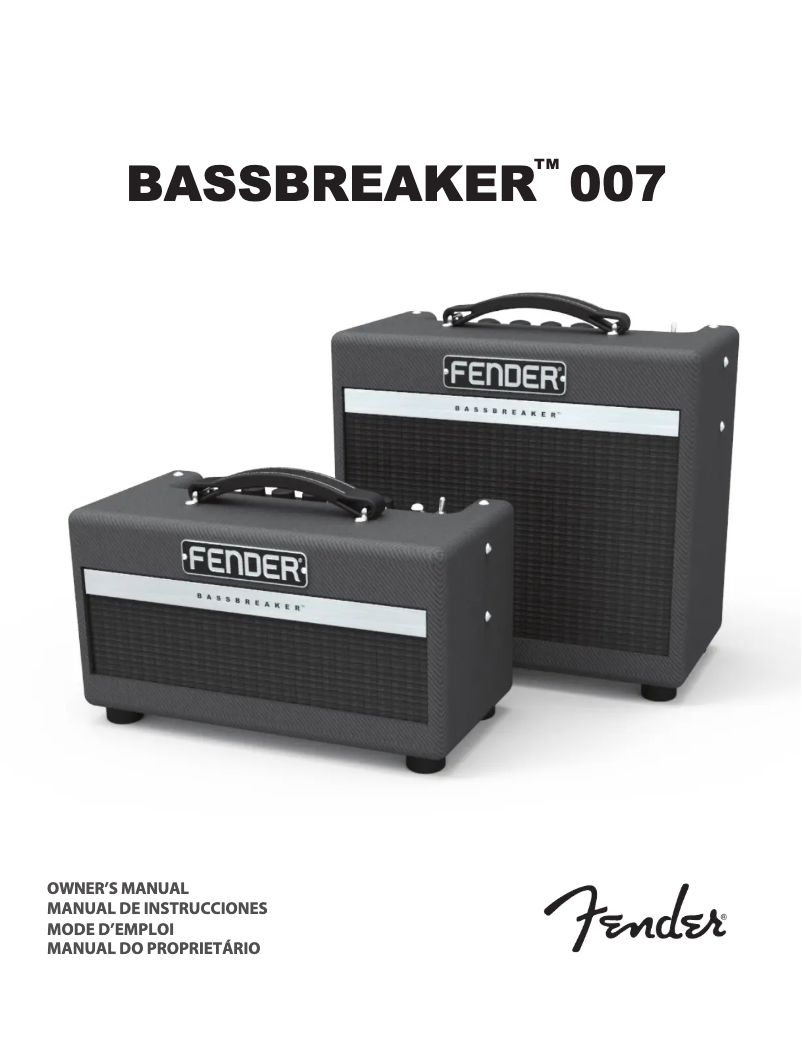 Image de la première page du manuel de l'appareil Bassbreaker 007