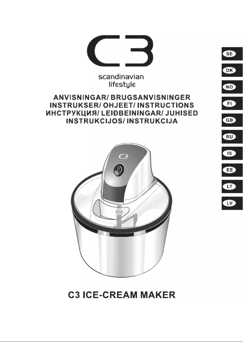 Page 1 de la notice Manuel utilisateur C3 Gelato