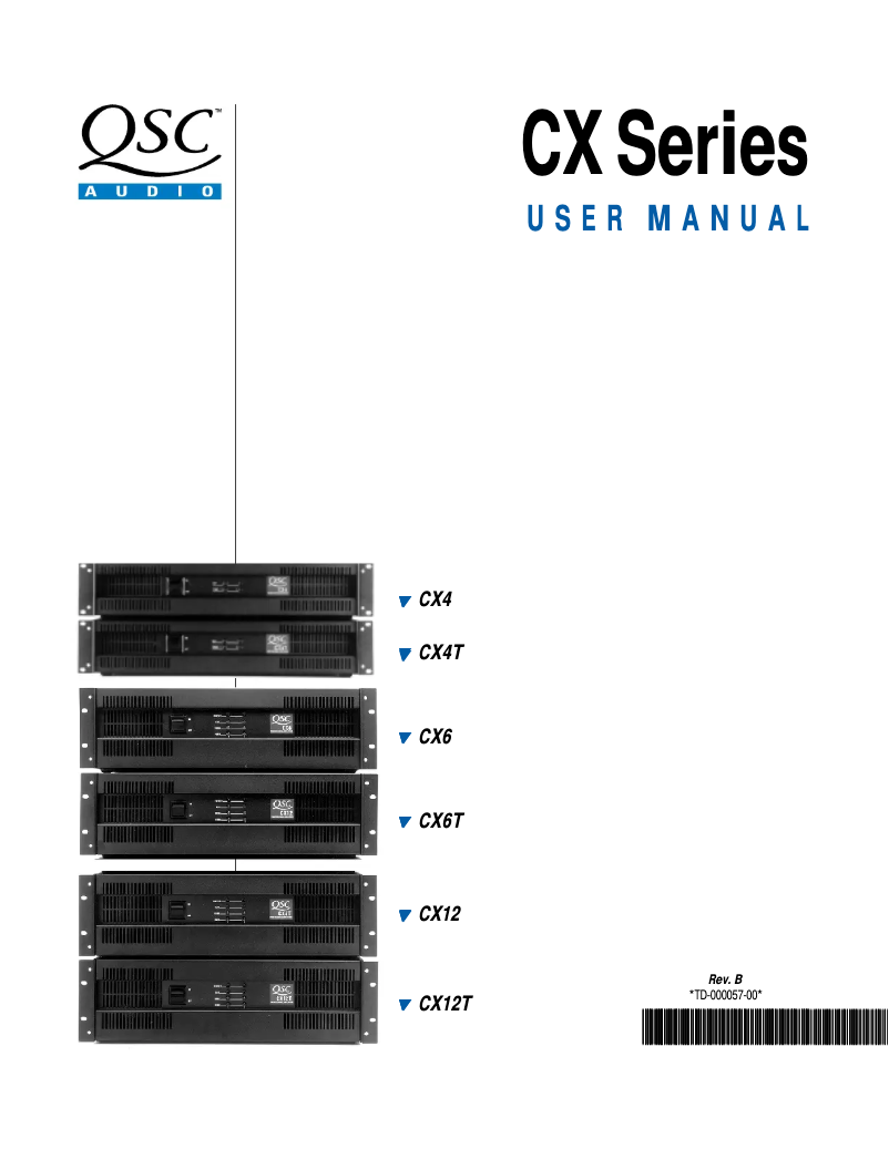 Page n°1 - Manuel utilisateur QSC CX12