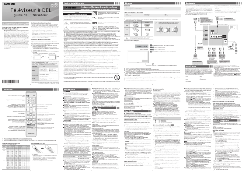 Image de la première page du manuel de l'appareil UN50J5000BF