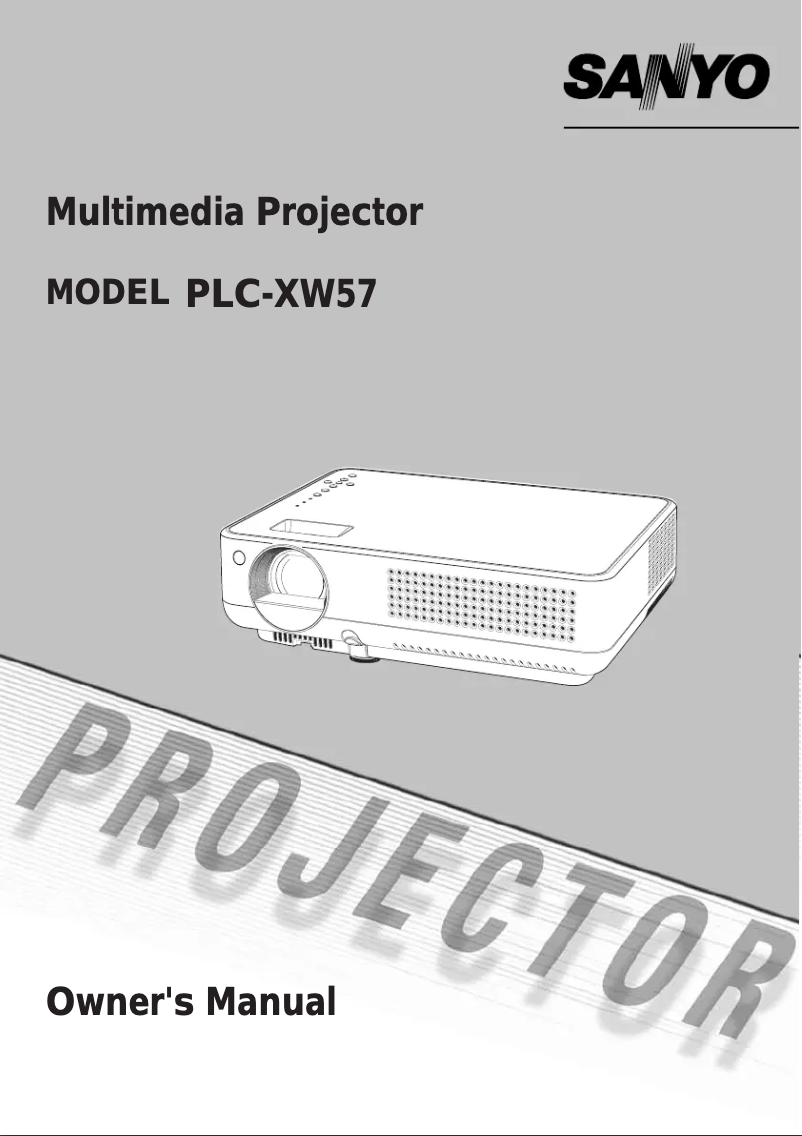Page 1 de la notice Manuel utilisateur Sanyo PLC-XW57