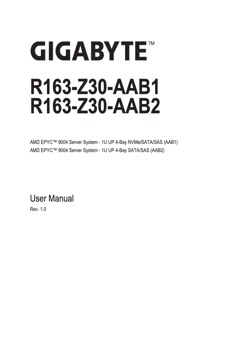 Image de la première page du manuel de l'appareil R163-Z30