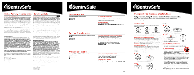 Page 1 de la notice Manuel utilisateur SentrySafe H0100