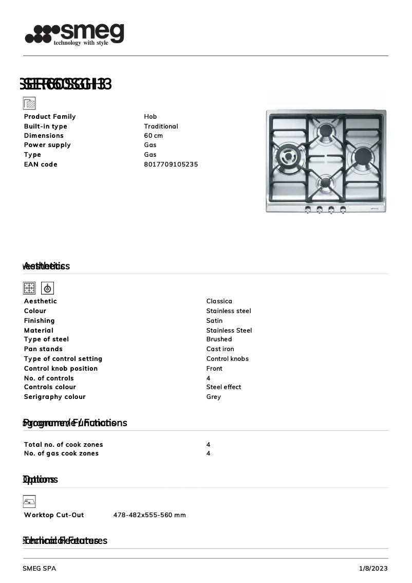 Image de la première page du manuel de l'appareil SER60SGH3