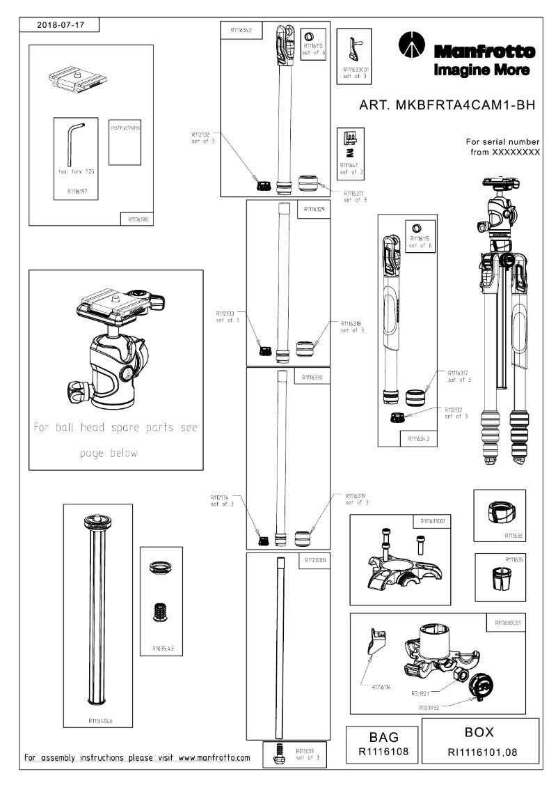 Page 1 de la notice Manuel utilisateur Manfrotto Befree Advanced